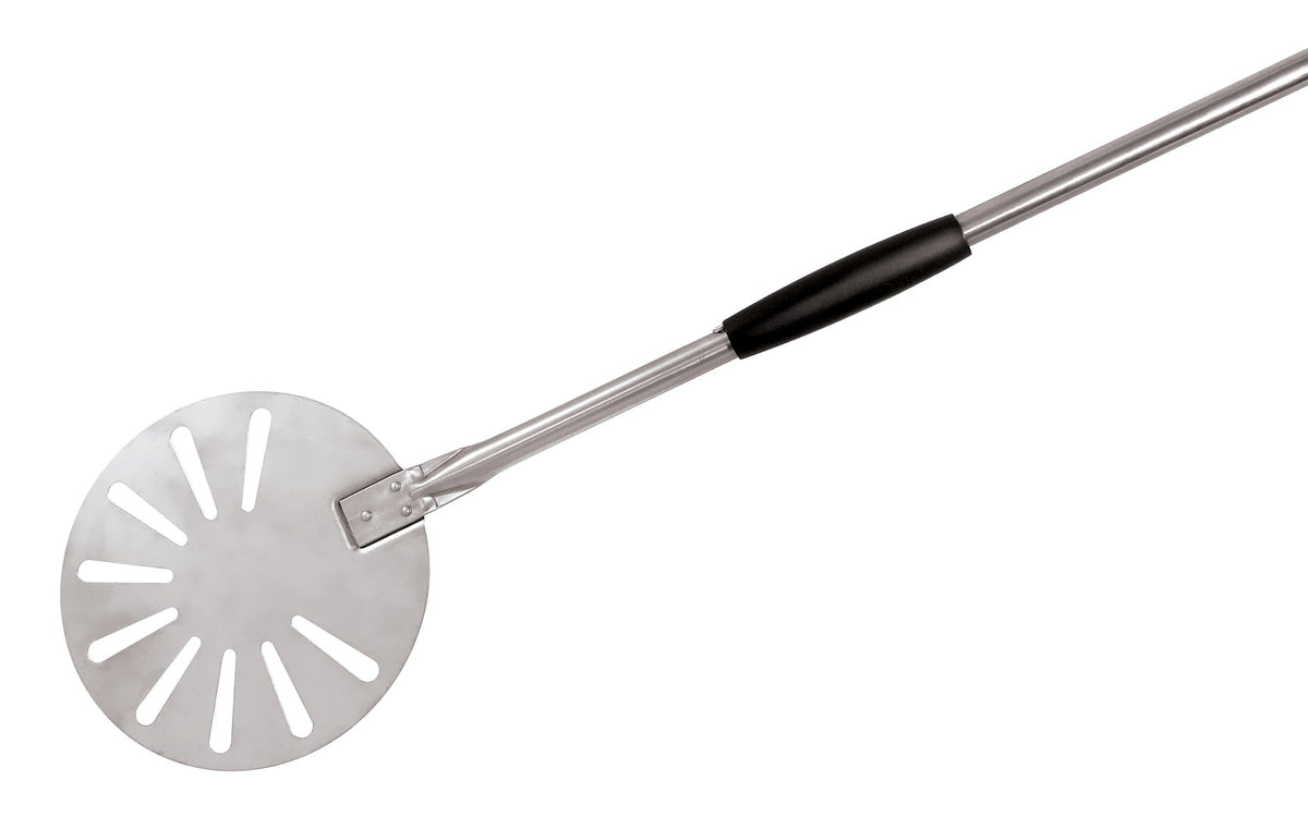 World Cuisine 9-Inch Diameter Slotted Stainless-Steel Pizza Peel by PADERNO – 9-Inch Diameter, Stainless Steel, Silver, Model 41737-23
