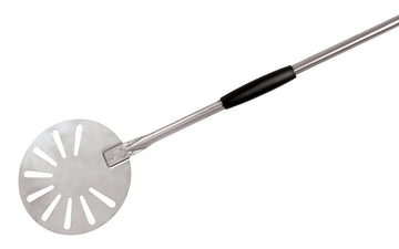 World Cuisine 9-Inch Diameter Slotted Stainless-Steel Pizza Peel by PADERNO – 9-Inch Diameter, Stainless Steel, Silver, Model 41737-23