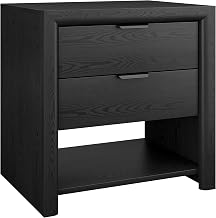 Henn&Hart 24" Nightstand Side Table, Natural Black