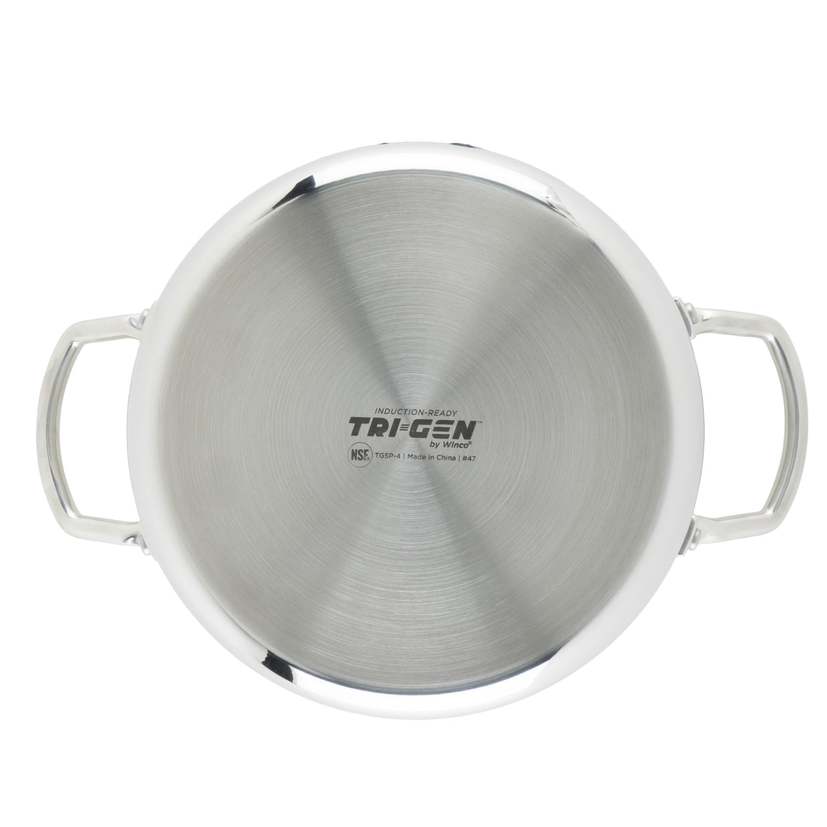 Winco 4.5 Quarts / Stock Pot TriPly / Silver Stockpots
