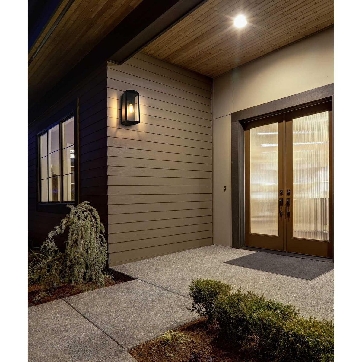 Miles One Light Outdoor Wall Sconce Black by Lighting Design – Iron, Black