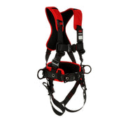 Protecta Medium - Large Comfort Construction Style Full Body Positioning Harness With Easy-Link Web Adapter by 3M – Medium-Large, Polyester, Black, Model 1161205