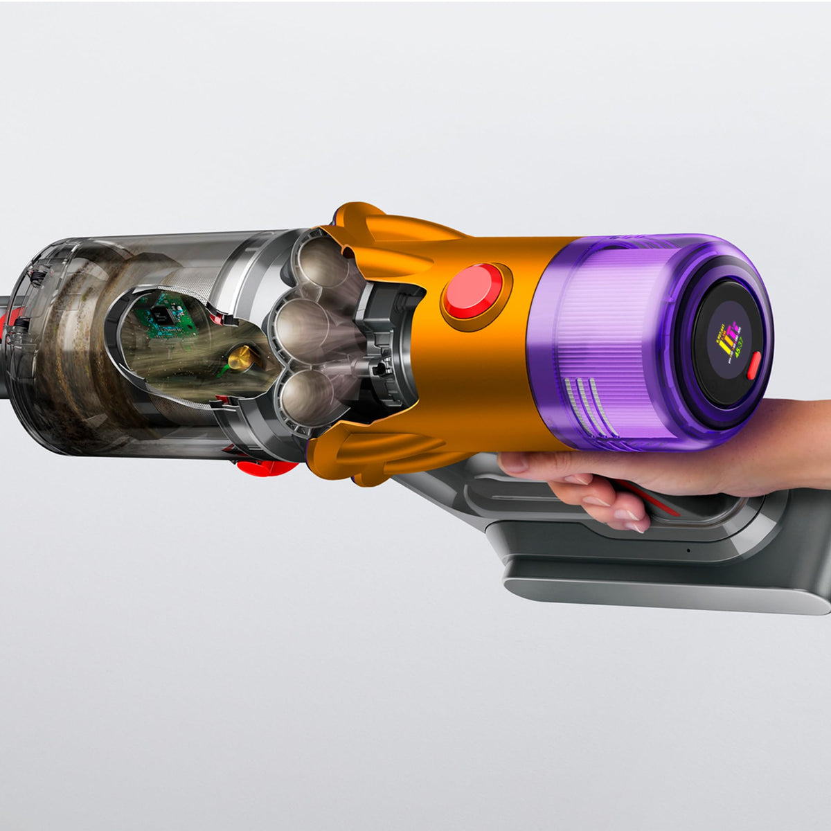 Cordless Stick Vacuum by Dyson – Large, 0.1 gallons, Plastic, Yellow/Iron, Pack of 9