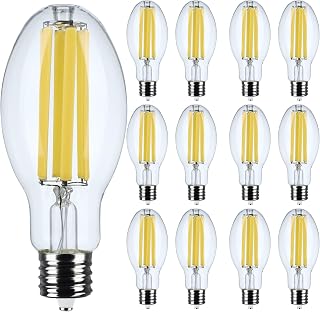 Satco S13187 28W LED HID Replacement Bulb, 4000K Cool White, 5000 Lumens, EX39 Mogul Extended Base, Clear Finish, 80+ CRI, Non-Dimmable, Energy-Efficient, Long-Lasting LED for Commercial (12 Pack)