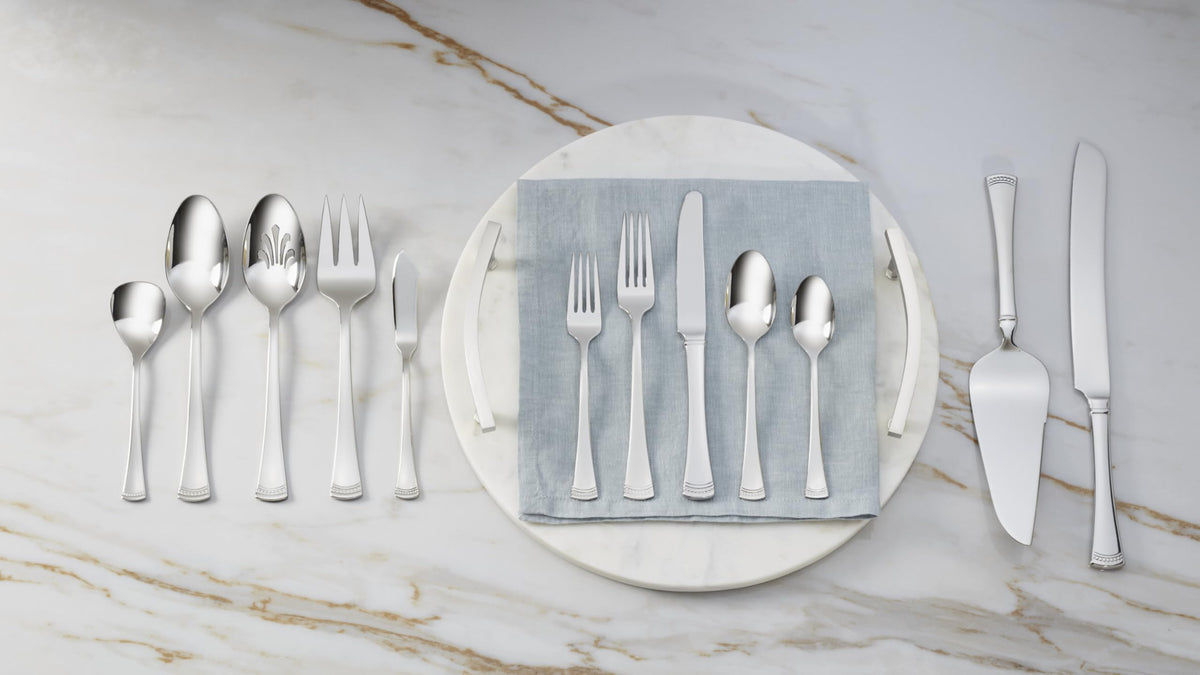 Lenox Portola 5 Piece Serving Set, Stainless Steel Flatware, Silver