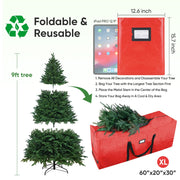 Baleine Artificial Tree Bag, 9 Foot Capacity, Red