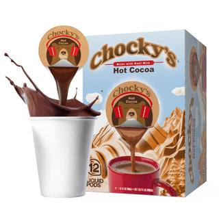 Chocky’s by Single-Serve Hot Chocolate Pods - Peel and Pour Liquid Concentrate - Hot Chocolate - 12 Count by Java House – 1 Count (Pack of 12), Pack of 12