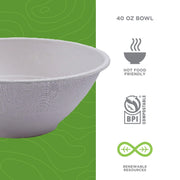 ECO PRODUCTS 40oz / White / Noodle Bowls (Vanguard) Bowls