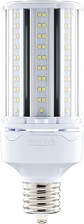 Satco S49394 Hi-Pro High Lumen LED Corncob Light Bulb, HID Replacement, 54 Watts, 5000K White, 7452 Lumen, 120-277V, Damp Location, Non-Dimmable