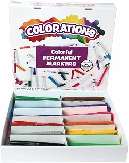 Colorations Permanent Marker Classroom Value Pack - 84 Pieces