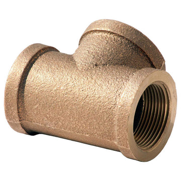 1-1/4" Brass Tee by Merit Brass – Brass, Red,Yellow, Model XNL106-20