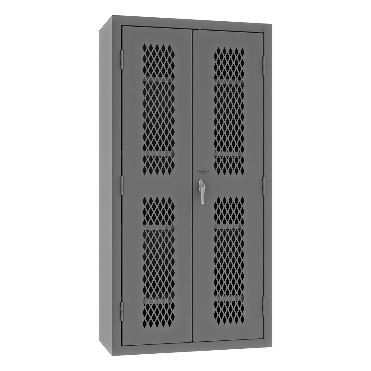 Heavy Duty Welded 14 Gauge Steel Ventilated Cabinet by Durham – One Size, Alloy Steel, Grey, Model EMDC-361872-95