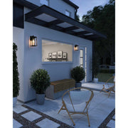 Memphis One Light Outdoor Wall Sconce Black by Lighting Design – Iron, Black