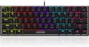 Rage MK61 Mechanical Keyboard - Ultra-Compact 60% Layout Tactile Blue Switches Dynamic Multicolor RGB Lighting 22-Key Anti-Ghosting Durable ABS Build 1.5m Tangle-Free Cable