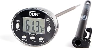 CDN Waterproof Digital Thermometer Long 4.75" Stem, NSF Certified, Ideal for for Bread Baking, Cooking, Brewing - DTQ450X