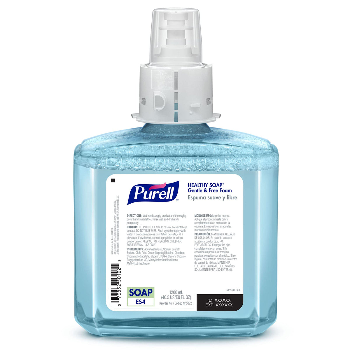 Purell ES4 Healthy Soap Foam Refill – Fragrance Free, 2ct x 1200 mL-5072-02