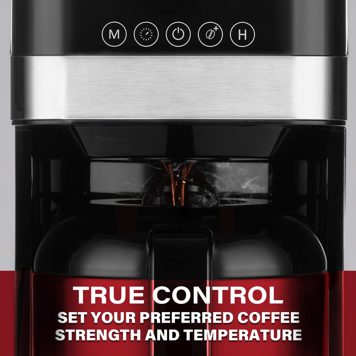 Aroma Tocco Thermal 8-Cup Drip by Melitta – 8 Cups, Plastic, Black and Stainless Steel, Model COFFEE MAKER