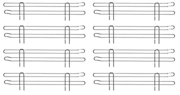 Quantum Storage 8-Pack Side Ledge for 18" Deep Wire Shelving Units by QUANTUM STORAGE SYSTEMS – 1" Width x 18" Length x 4" Height, Stainless Steel, Silver, Pack of 8, Model SL18-8