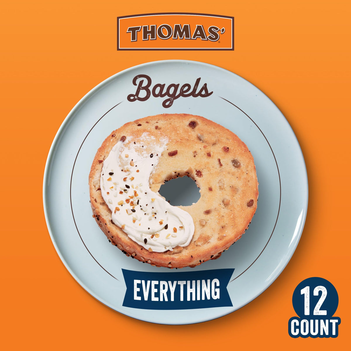 Everything (Club Pack) Bagels by THOMAS' – 18 Ounce (Pack of 2)