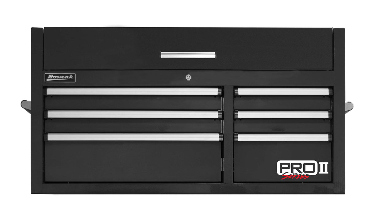 PRO II Series 41” 6-Drawer Top Chest by Homak – 41 Inch - 6-Drawer Top Chest, Alloy Steel, Black