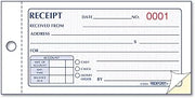 Rediform 8L820 Small Money Receipt Book 5 x 2 3/4 Carbonless Duplicate 50 Sets/Book