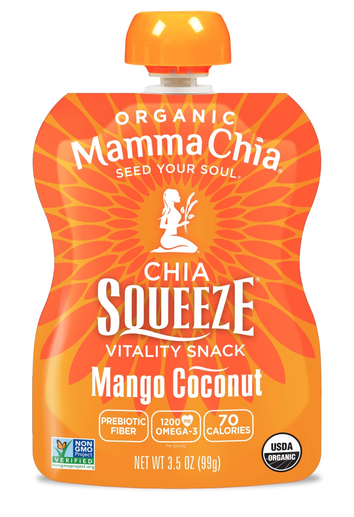 Mamma Chia Mango Coconut / 3.5 Ounce (Pack of 16) / 1 Fruit Snacks
