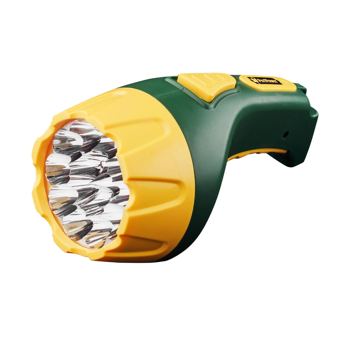 GoGreen Power () 15 LED Rechargeable Flashlight by Power By GoGreen – 1 EA, Plastic, Yellow/Green, Model GG-113-15RC