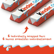 Chocolate Single Bars by Kinder – 16.6 cm x 30.4 cm, Model Kinder Chocolate Single Bars 6pcs 21G