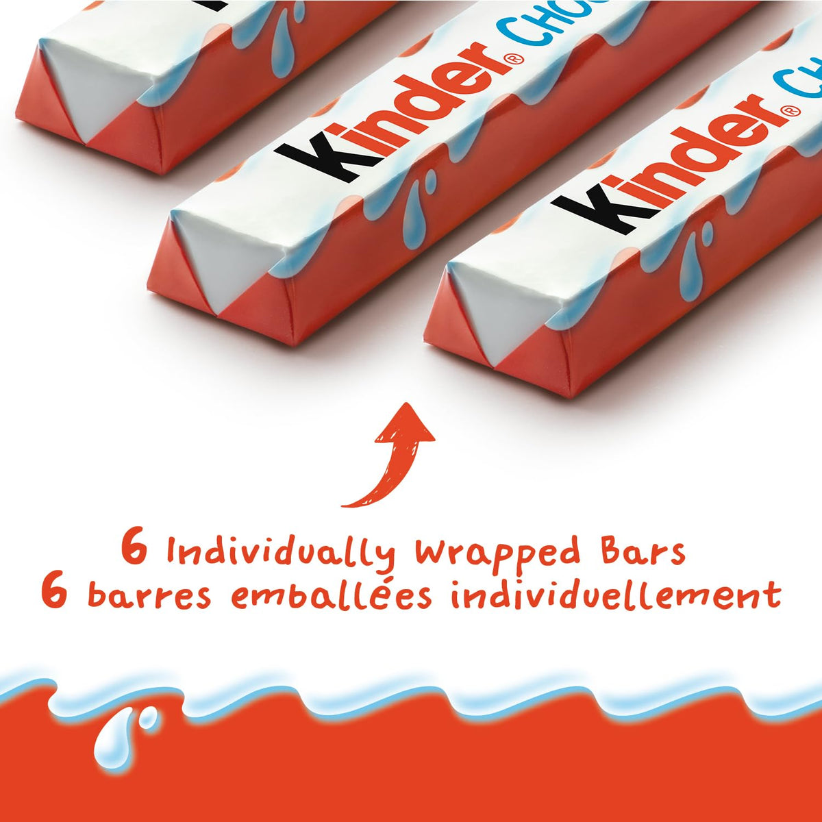 Chocolate Single Bars by Kinder – 16.6 cm x 30.4 cm, Model Kinder Chocolate Single Bars 6pcs 21G