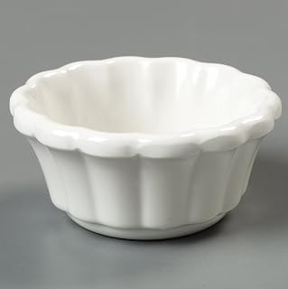 Carlisle FoodService Products 4394342 Melamine Scalloped Ramekin, 2 oz, Bone