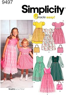 Simplicity Sewing Pattern 9497 Child/Girl Dresses, HH (3-4-5-6)