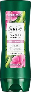 Suave Bamboo & Hibiscus Volumizing Conditioner, for Fine and Flat Hair, Salon Proven System for Boosting Hair Volume and Body, 12.6 oz