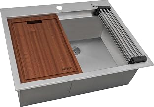 Ruvati 25x20-in 16-Gauge RV Drop in Workstation Kitchen Sink - RVH8205
