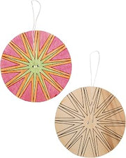 Colorations Decorate Your Own Spinners, Set of 24 Spinners with String