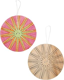 Colorations Decorate Your Own Spinners, Set of 24 Spinners with String