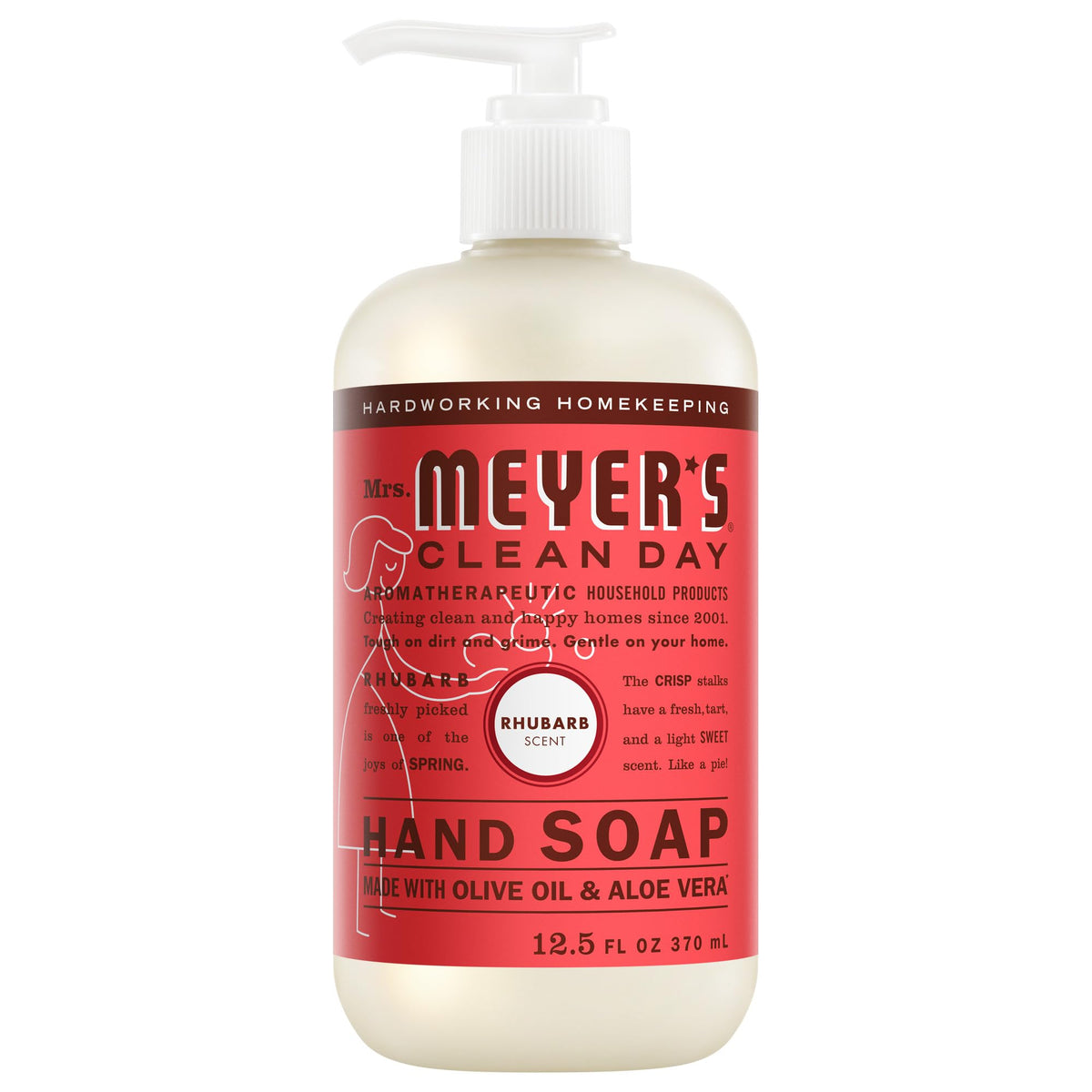 Mrs. MEYER'S Rhubarb / 12.5 Fl Oz (Pack of 1) / 1 Hand Wash
