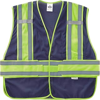 Ergodyne GloWear 8240HL Two Tone Expandable Reflective Safety Vest, Navy, X-Large/2X-Large