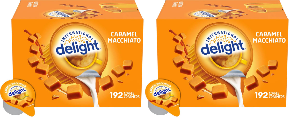 International Delight Caramel Macchiato / 192 Count (Pack of 2) / 384 Coffee Creamers