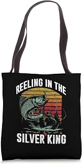 Reeling In The Silver King Tarpon Fisherman Tote Bag