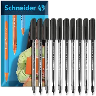 Schneider Tops 505 Ballpoint Pen Medium 0.5mm Black Ink Pack of 10 | 0.5mm Writing Line, Visible Ink Supply, Smudge-Resistant, For Home, Work & Office Use