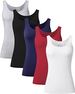 Rayon Tank Tops for Women Basic-Layer Camisoles 3/5 Pack