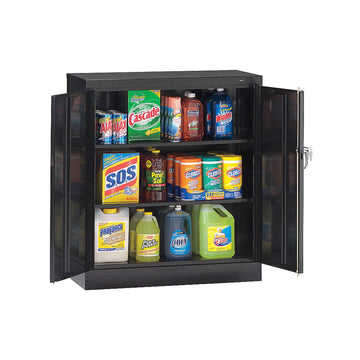Counter Height Cabinet by Tennsco – Alloy Steel, Black, Model 1842BK