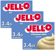 Jell-O CHEESECAKE / 3.4 Ounce (Pack of 3) / White Pudding Mixes