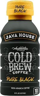 Java House Cold Brew Coffee Ready to Drink Bottles - Pure Black - 6 Pack of 8oz Bottles - 100% Arabica Coffee