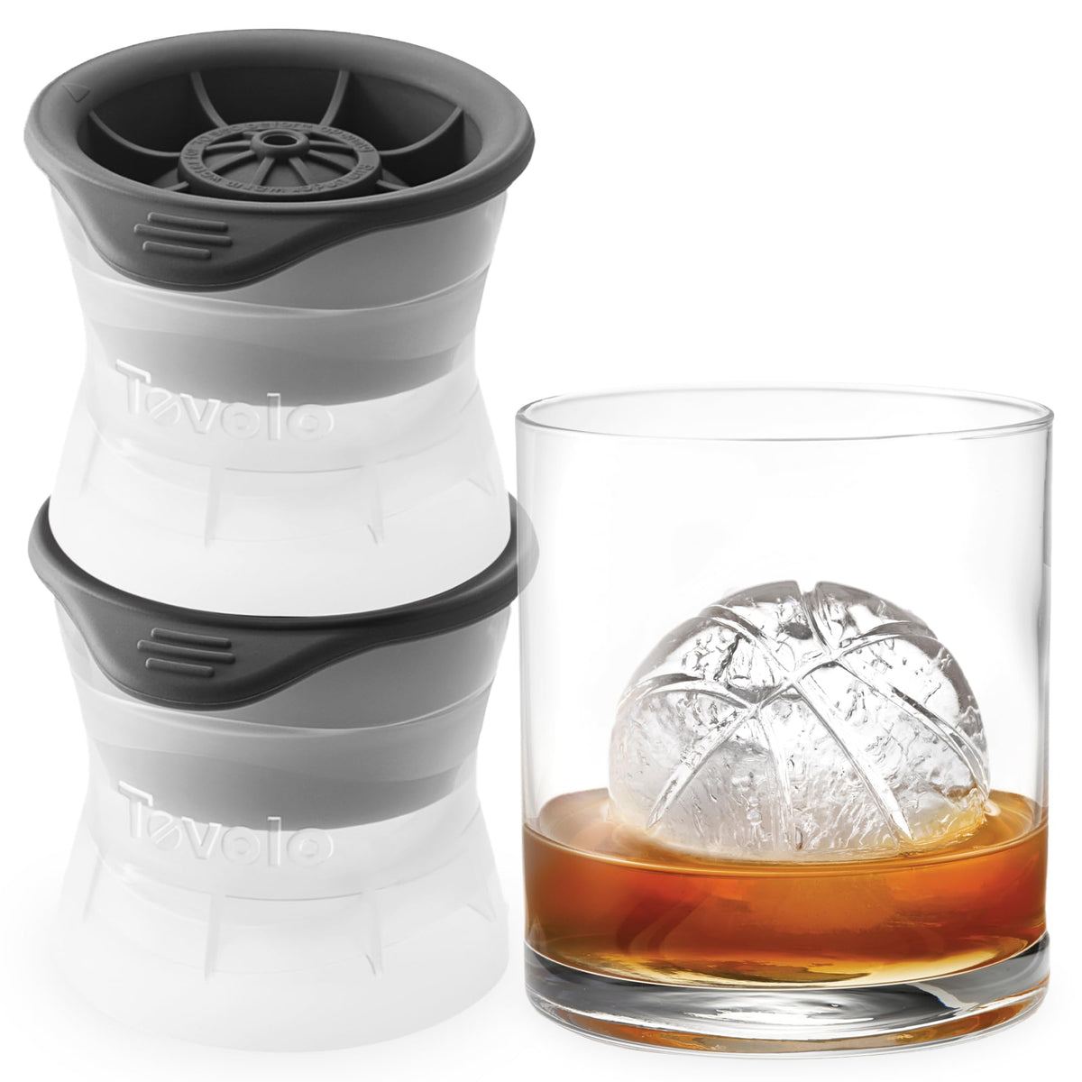 Set Ice Molds, 2 Count by Tovolo – 2 Count, Plastic, Charcoal, Pack of 2, Model 22020-200