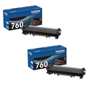 Genuine High Yield Black Toner Cartridge 2-Pack by Brother – Black, Pack of 2, Model TN760
