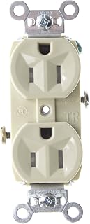 Legrand Pass & Seymour TR15 15 Amp Tamper Resistant Commercial Grade Duplex Receptacle Outlet, Side Wire, Brown (1 Count)