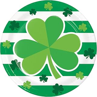 Creative Converting Clover St. Patrick's Day Paper Plates, 8 ct