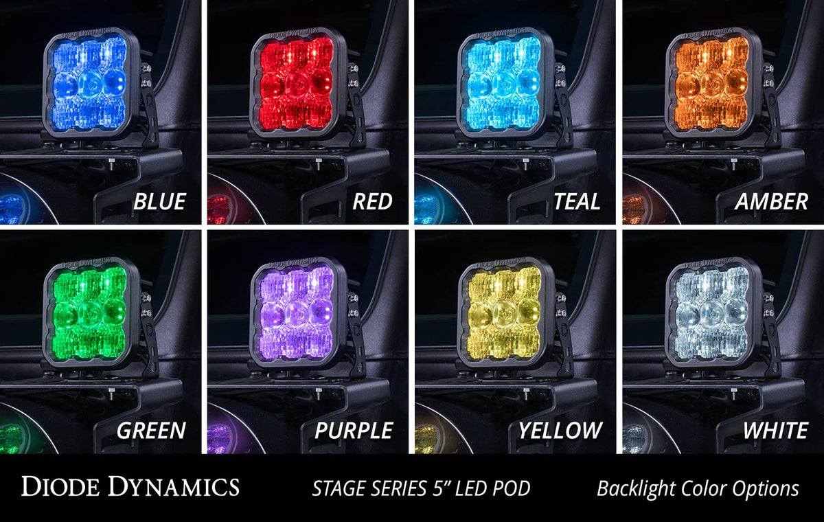 SS5 CrossLink 4-Pod LED Light Bar (one) by Diode Dynamics – Combo Pro, Cool White, Model DD7240