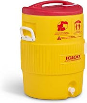 Igloo 400 Series Water Cooler, 10 gal, 16 dia x 23.5 h, /Red